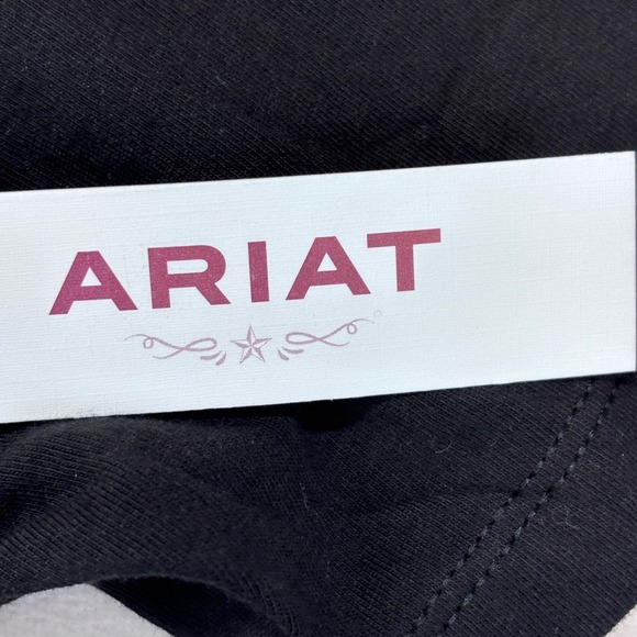 Ariat Womens Black Boyfriend Short Sleeve T Shirt Small New‎ Cowboy Boot Graphic - Picture 4 of 10